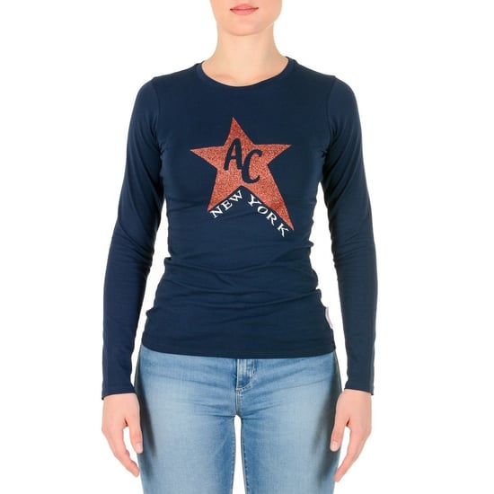 Andrew Charles By Andy Hilfiger Womens LS T-Shirt TS602 031002 Phenix Navy