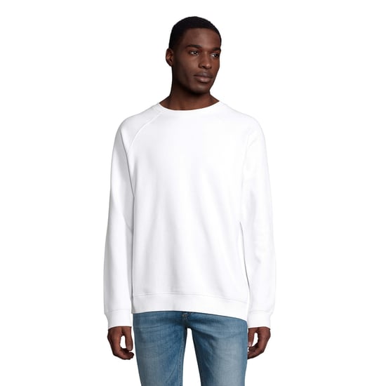 SOLS Unisex Adult Space Organic Raglan Sweatshirt (White)
