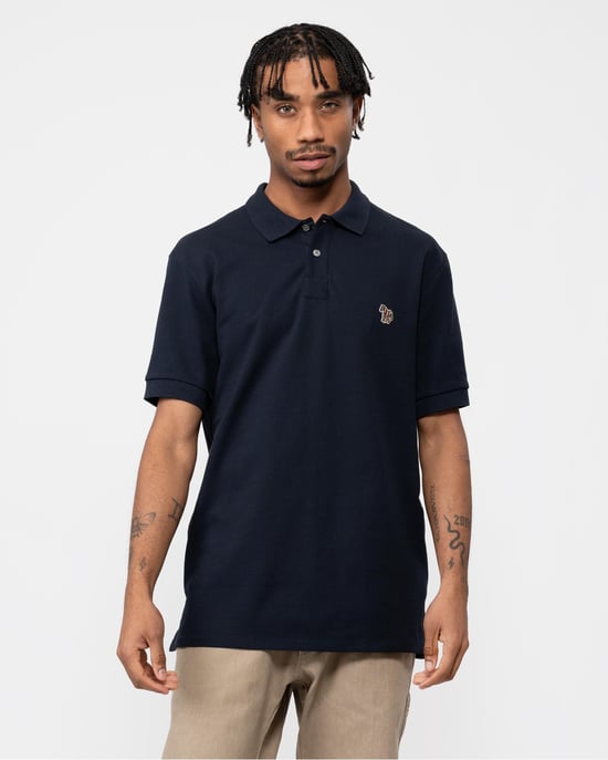 Paul Smith Mens Regular Fit Cotton-Piqué Zebra Logo Polo Shirt