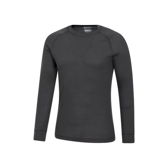 Mountain Warehouse Mens Talus Round Neck Long-Sleeved Thermal Top (Charcoal)