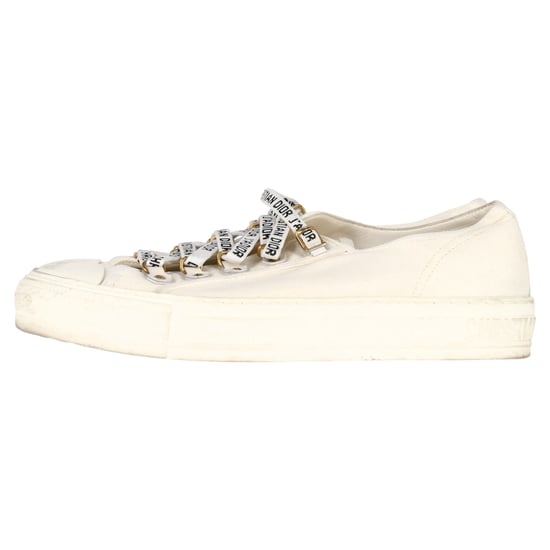 Christian Dior Walk’N’Dior Sneakers i vitt bomullscanvas - Image 5