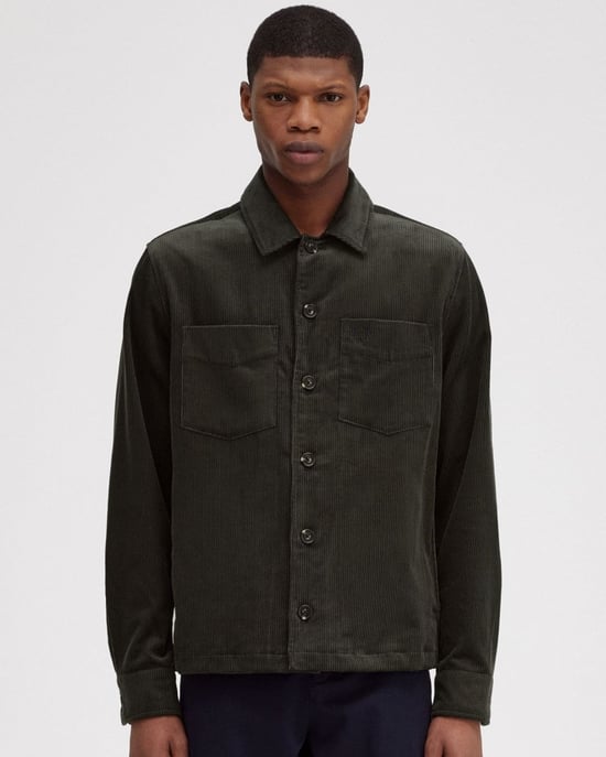 Fred Perry Herr Cordtärkt Overshirt - Image 1