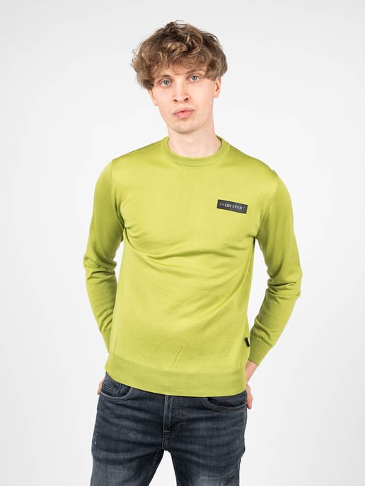 Plein Sport Pullover Merino Herr Grön - Image 3