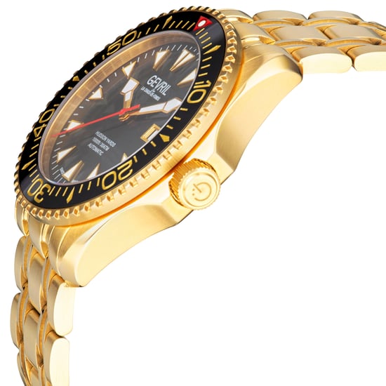Gevril Men's Hudson Yards black dial Gold Swiss Automatic 3 Hands, Sellita SW200 Movement watch - Image 3