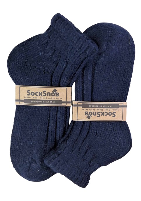 Sock Snob - Ankelstövelstrumpor i ullblandning för damer med tjocka ribbade strumpor - Image 2