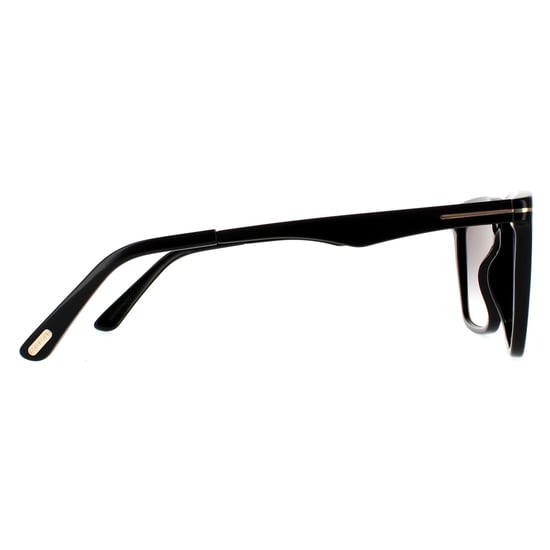 Tom Ford Square Mens Shiny Black Blue Grey Gradient