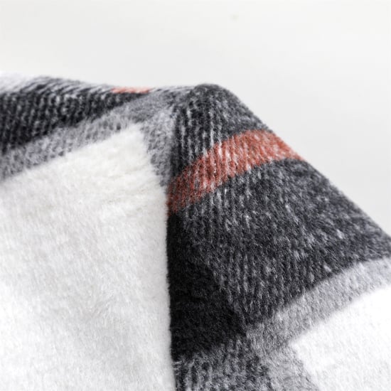 Lång slim fit rutig vinterjacka med sjalkrage för män Röd - Image 6