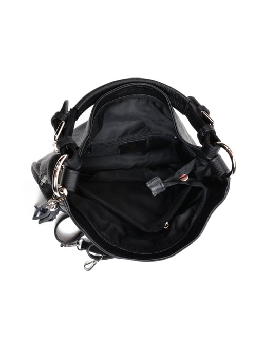 Anna Luchini SS22 AL 1516 Black Leather Bag - Image 3