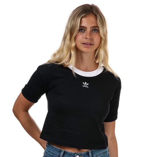 Women's adidas Originals Crop Top in Black-White
