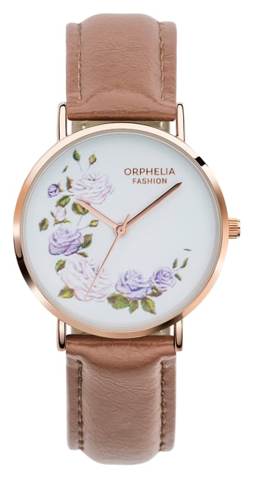 Orphelia Fashion Floral dameshorloge Bruin OF711817 - Image 1