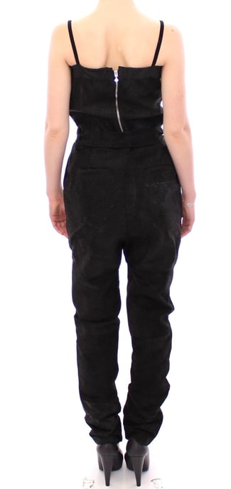 La Maison du Couturier Vrouwenjumpsuit in zwart leer - Image 3
