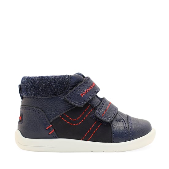 Start-Rite Adventure Navy Leather Riptape Boots