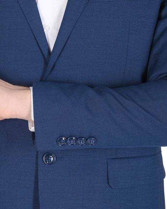19V69 Italia Mens Suit Kent Blue Royal