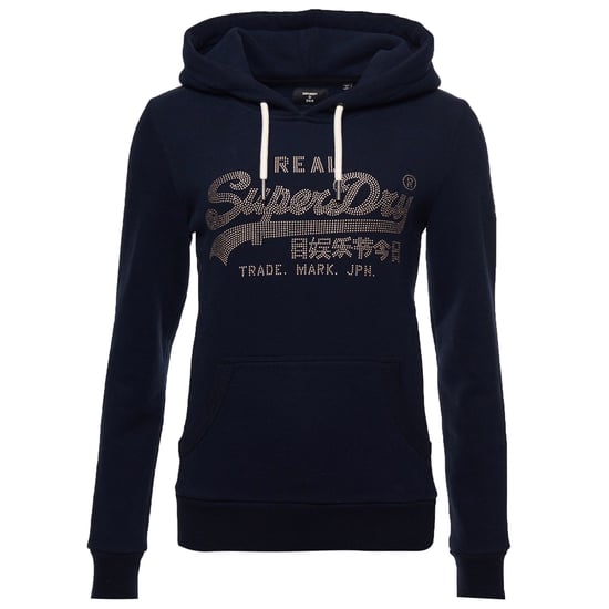 Superdry Hoodies Vintage Logo Boho Sparkle Hood Blauw - Image 1