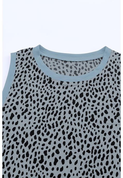 Women's Leopard Print Tank Top in Gray - Image 1