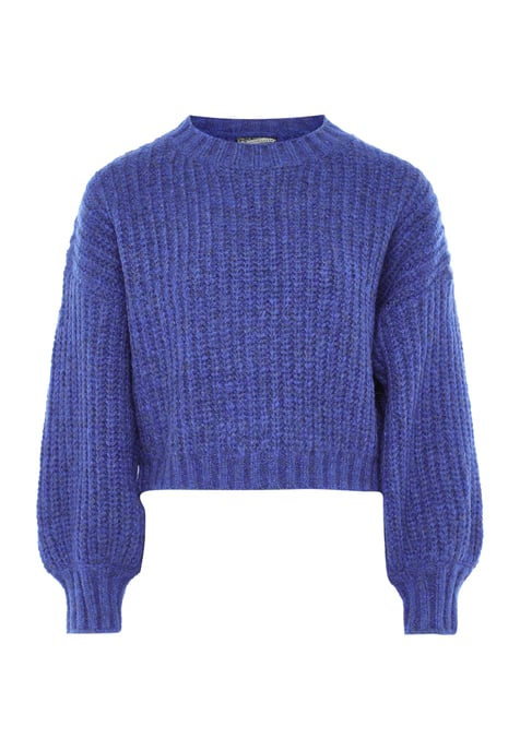 Dreimaster Grof gebreide trui Dames blauw - Image 1