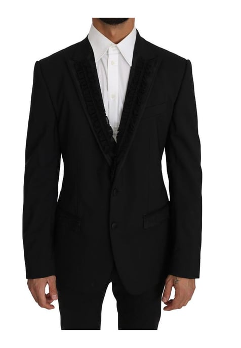Dolce & Gabbana Men's Black Wool MARTINI Torrero Blazer Jacket - Image 1