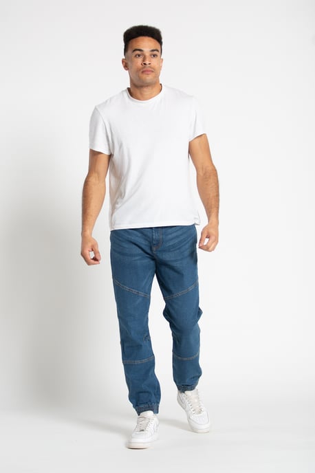 Cotton Cargo Cuffed Denim Pant