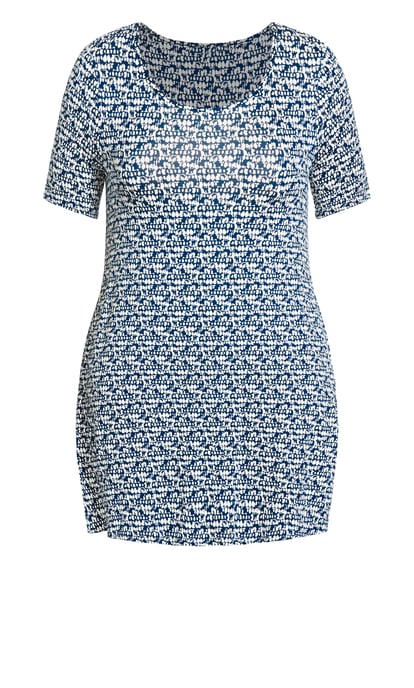 EVANS Women's Swing Dash Print Dress - navy