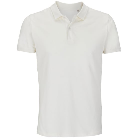 SOLS Heren Planet Piqué Biologisch Poloshirt (Gebroken wit) - Image 1