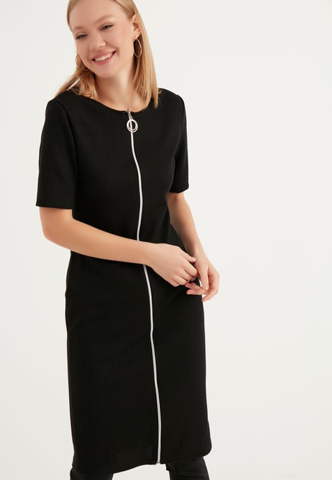 Zipper detailed dress - Image 4