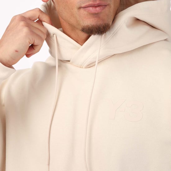 Men's Y-3 Classic Chest Logo Hoody in Natural