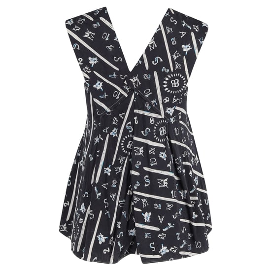 Balenciaga V-neck Printed Top in Black Silk - Image 3