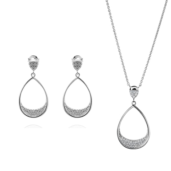 Orphelia 'Jolina' Dames 925 Zilveren Set: Ketting + Oorbellen - Zilver SET-7490 - Image 1