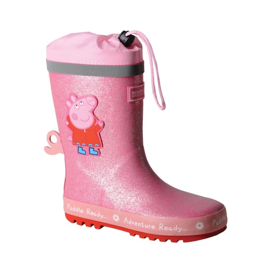 Regatta Childrens/Kids Peppa Pig Dinosaur Wellington Boots (Pink) - Image 1