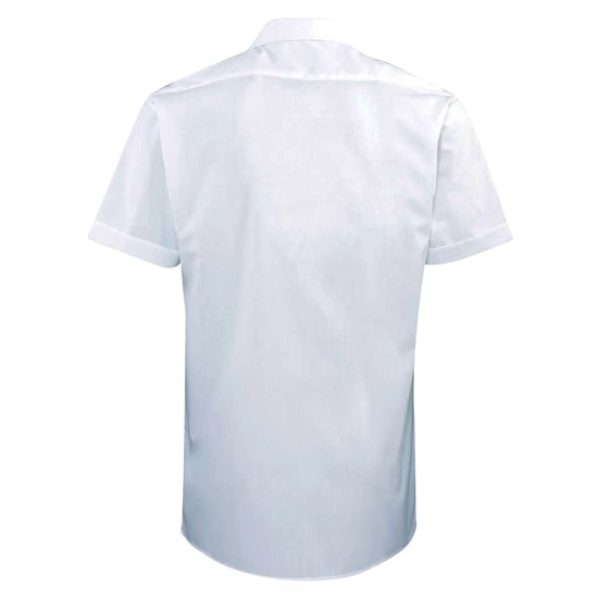 Premier Heren Korte Mouw Piloot Werk Shirt (Lichtblauw) - Image 2