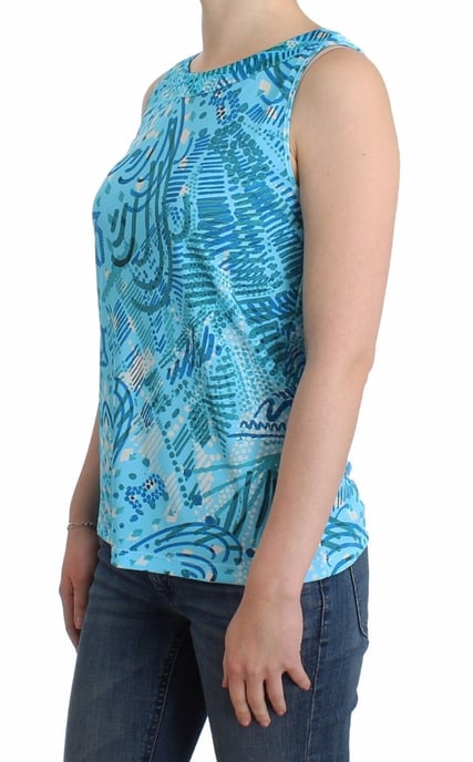 Galliano Blue printed tank top - Image 2