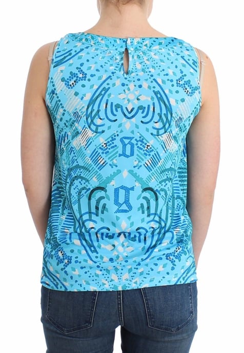 Galliano Blue printed tank top - Image 3