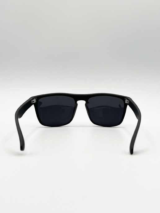 Matte Wayfarer Sunglasses in Black with Case - Polarised - Image 4