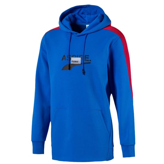 Puma Avenir Mens Hoodie Graphic Logo Sweatshirt Blue 597346 41