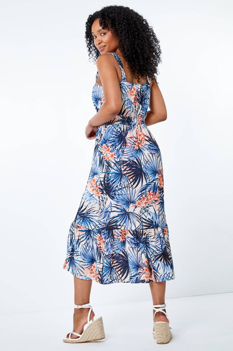 Petite Floral Tiered Midi Sundress
