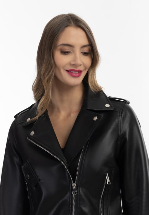 faina faux leather biker jacket