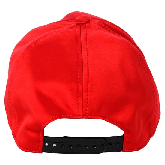 Miu Miu Logo Patch Baseballcap in Rode Canvas - Image 4
