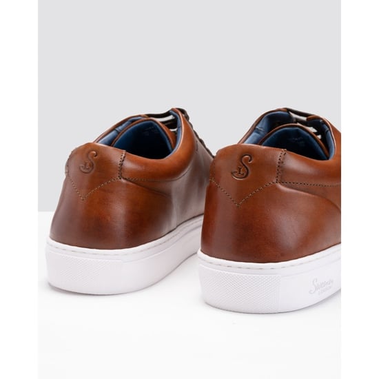 Oliver Sweeney Hayle Antiqued Calf Leather Mens Trainers - Image 5