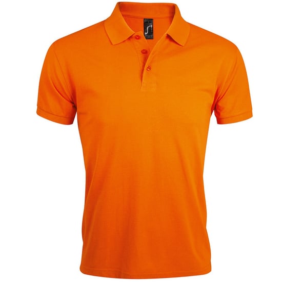 SOLs Mens Prime Pique Plain Short Sleeve Polo Shirt (Orange)