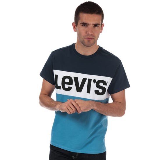 Men's Levis Colour Block T-Shirt in Navy-White