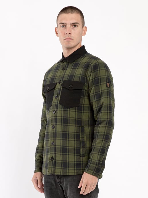 Luke 1977 Ellan Valley Regular Fit Overshirt Green