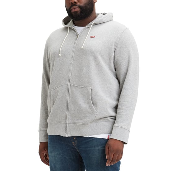 Men's Levis Classic House Mark Zip Hoody in Grey Heather