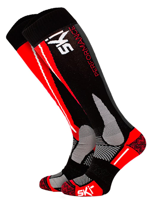Technical Ski Socks | COMODO | High-Performance Knee High Snowboard Socks | Mens & Ladies - Red - Image 1