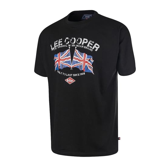 Lee Cooper Heren T-shirt katoen met logo (Zwart) - Image 1