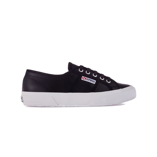 Superga Unisex Adult 2750 Efglu Leather Trainers (Black/White)