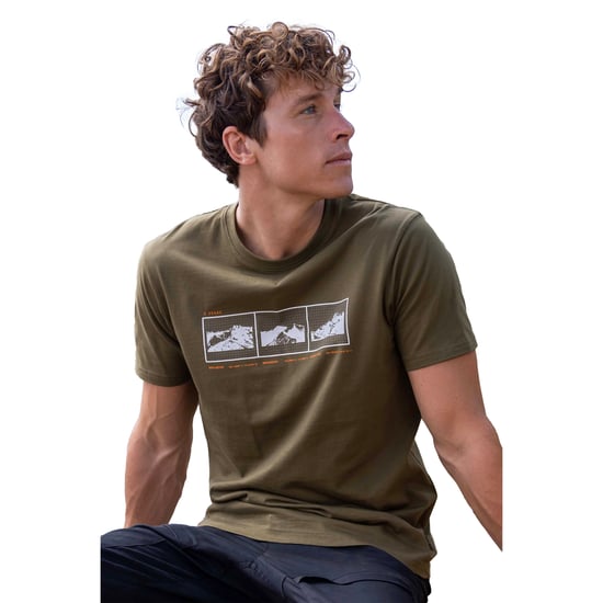 Mountain Warehouse Mens 3 Peaks Organic Cotton T-Shirt (Green) - Image 1