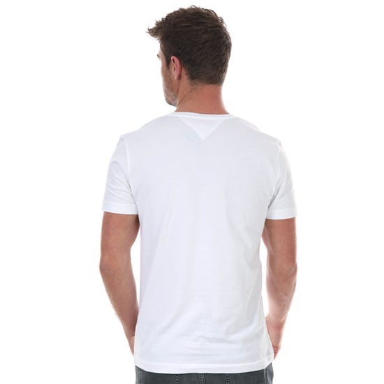 Men's Tommy Hilfiger Corp Flag Line T-Shirt in White - Image 2