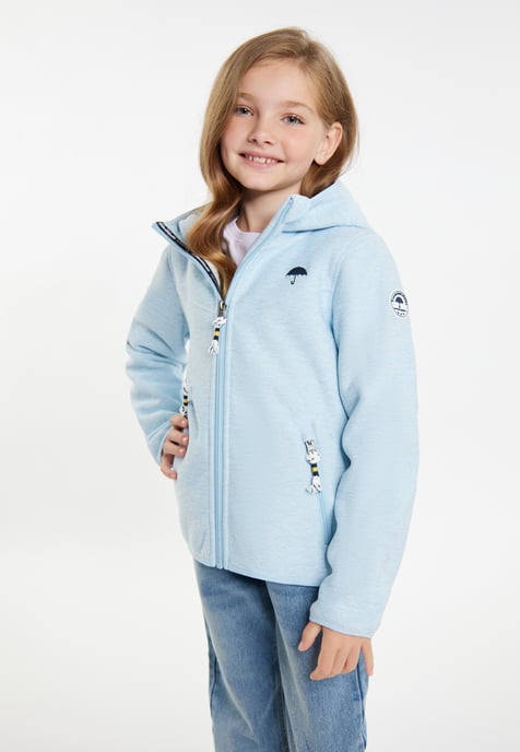 Schmuddelwedda Gebreide fleeceblouse met teddyvoering Meisjes IJsblauw gemêleerd - Image 3