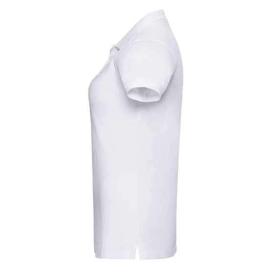 Russell Dames/Dames Piqué Stretch Poloshirt (Wit) - Image 4