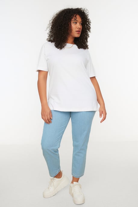 Cool Comfort Plus Size T-shirt i Vit - Image 4